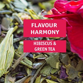 Flavour harmony: hibiscus and green tea