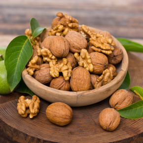 Volkorenbroodpudding met walnootsmaak